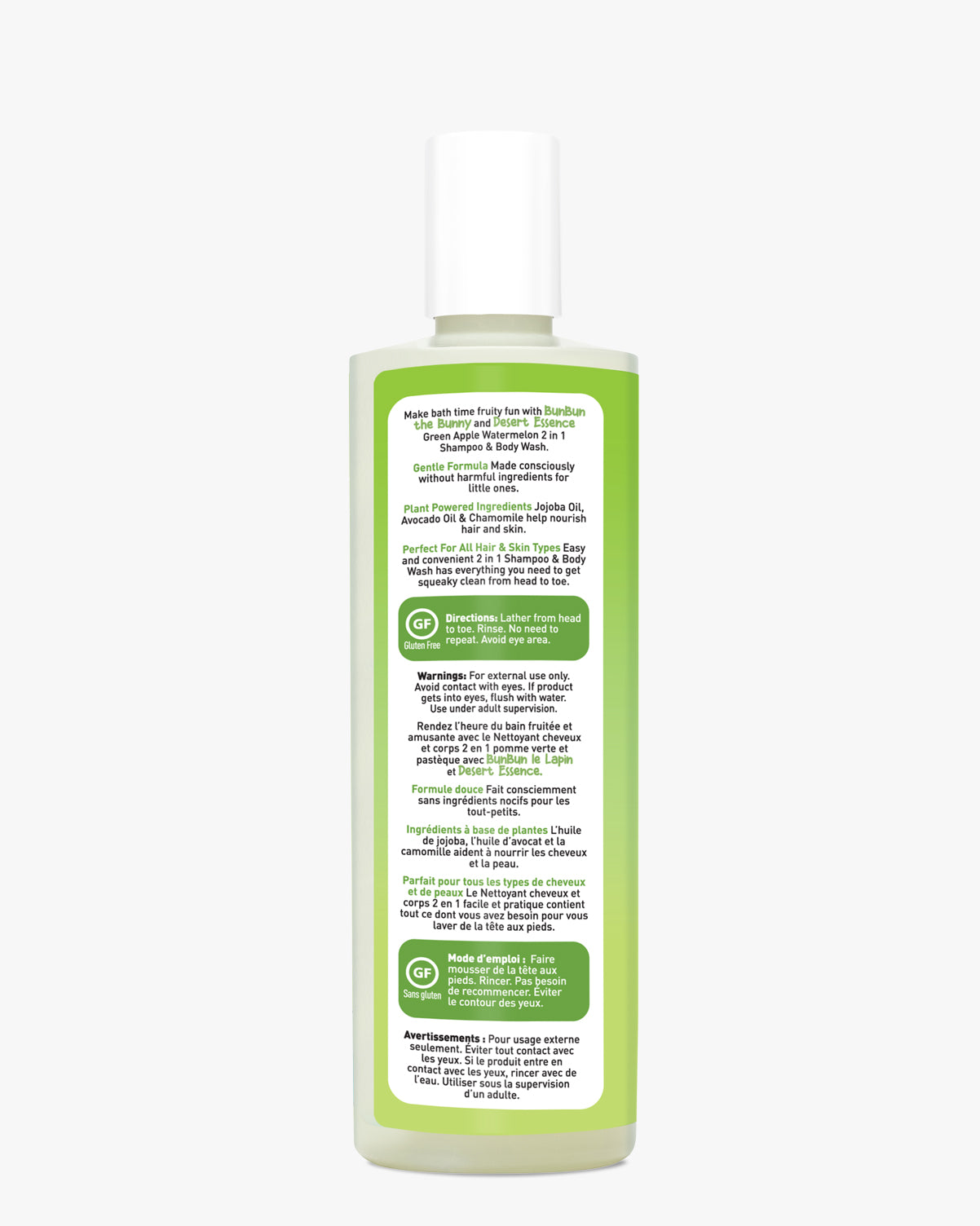 Green Apple Watermelon Kids 2in1 Shampoo & Body Wash