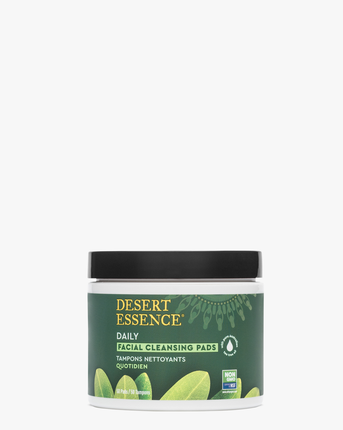 Desert Essence coupon: Desert Essence Tea Tree Oil Facial Cleansing Pads, 50 pads | Vegan | Gluten-Free