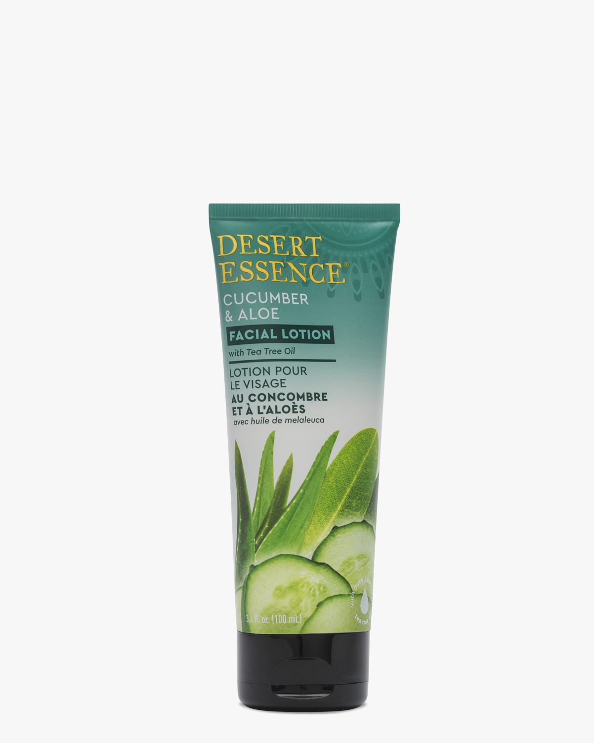 Desert Essence coupon: Desert Essence Cucumber & Aloe Facial Lotion, 3.4 fl. oz. | Vegan | Gluten-Free