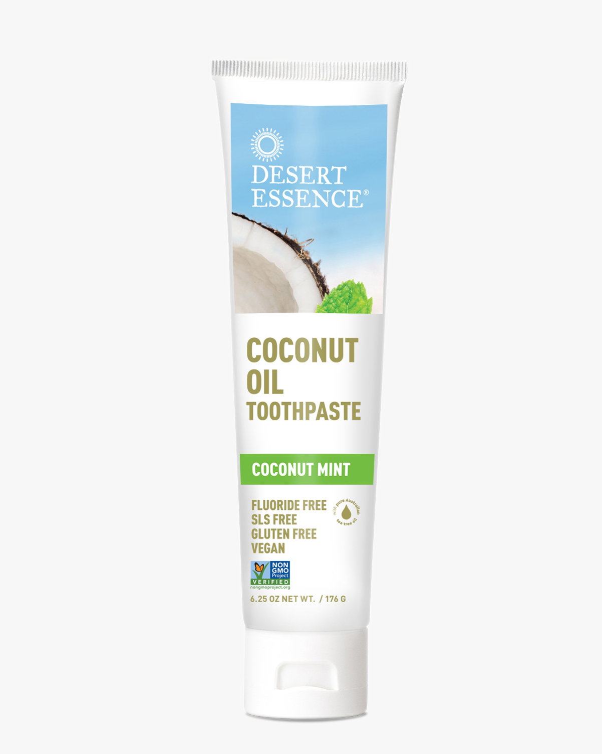 Desert Essence coupon: Desert Essence Coconut Oil Toothpaste, 6.25 oz. | Vegan | Gluten-Free